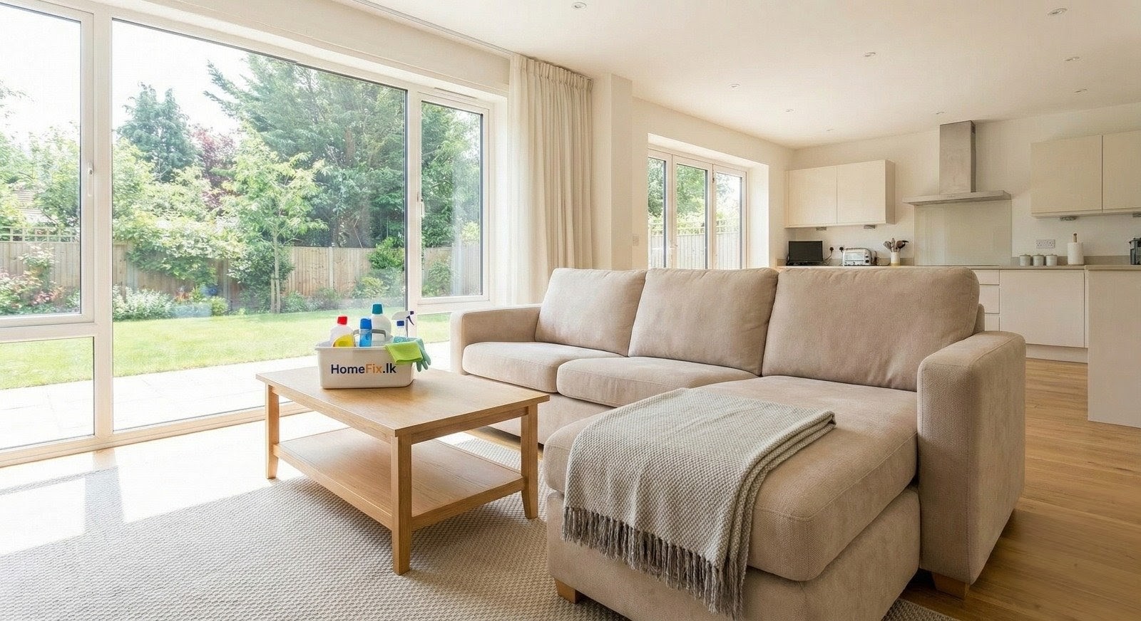 Sparkling clean living room